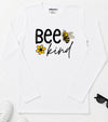 BEE Kind Flower Long Sleeve T-Shirt White
