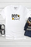 BEE Kind Flower V-Neck T-Shirt White