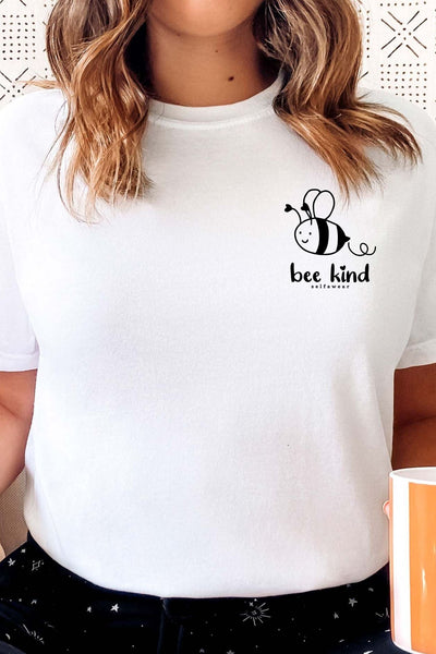 Bee Kind T-Shirt White Shirts Selfawear 