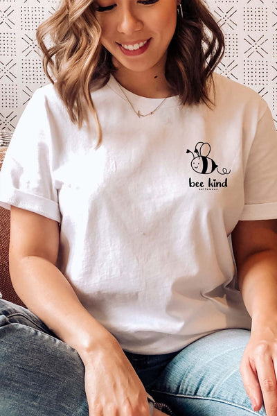 Bee Kind T-Shirt White Shirts Selfawear 