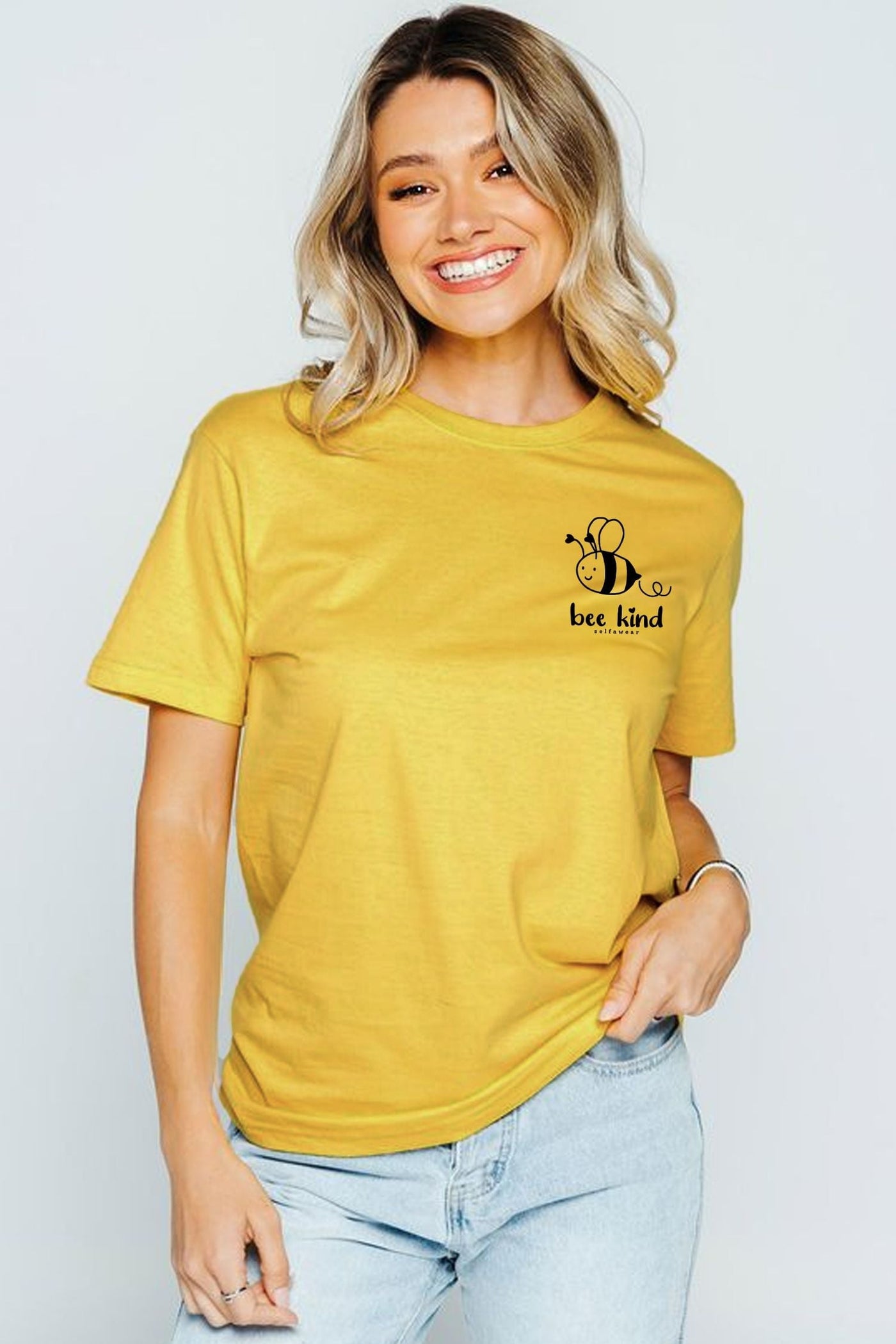 Bee Kind T-Shirt Yellow Shirts Selfawear 