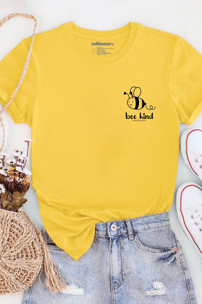 Bee Kind T-Shirt Yellow Shirts Selfawear 