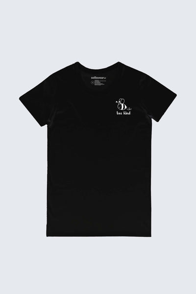 Bee Kind Tapered T-Shirt Black Shirts Selfawear 
