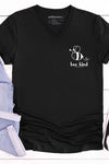 Bee Kind V-Neck T-Shirt Black