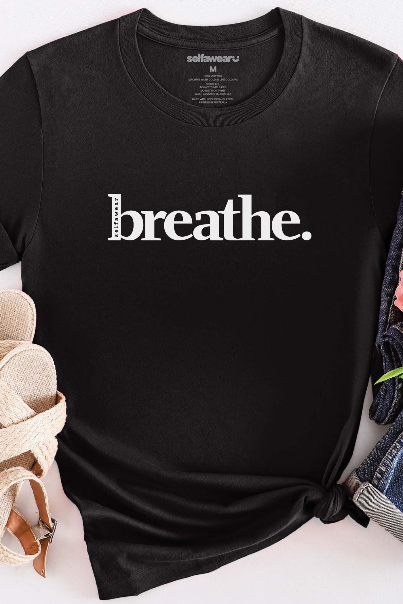 Breathe. T-Shirt Black Shirts Selfawear 