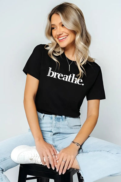 Breathe. T-Shirt Black Shirts Selfawear 