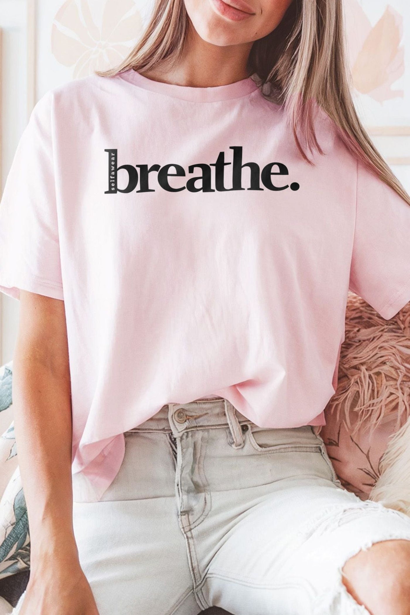 Breathe. T-Shirt Pink Shirts Selfawear 