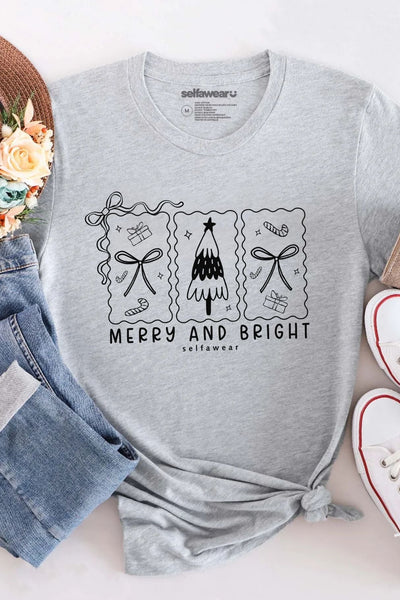 Bright Xmas T-Shirt Grey Shirts Selfawear 