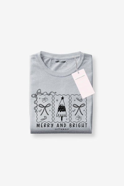 Bright Xmas T-Shirt Grey Shirts Selfawear 