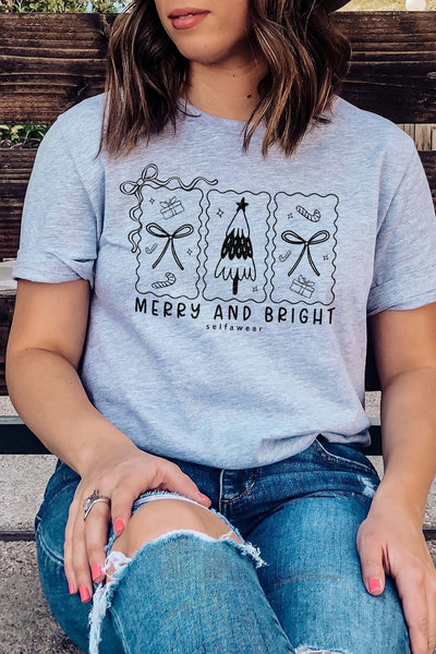 Bright Xmas T-Shirt Grey Shirts Selfawear 