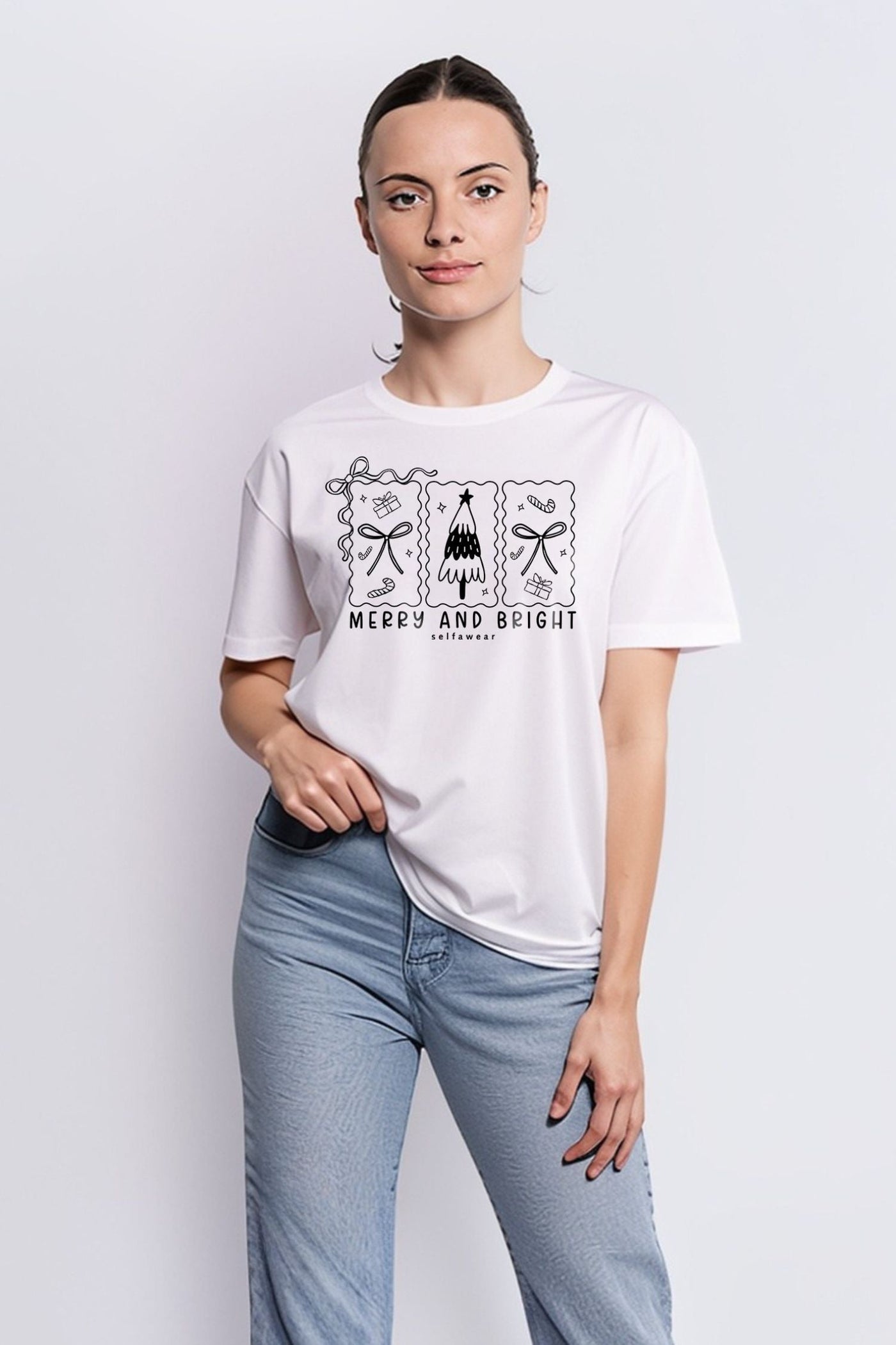 Bright Xmas T-Shirt White Shirts Selfawear 