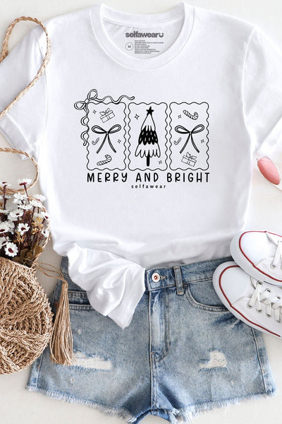 Bright Xmas T-Shirt White Shirts Selfawear 