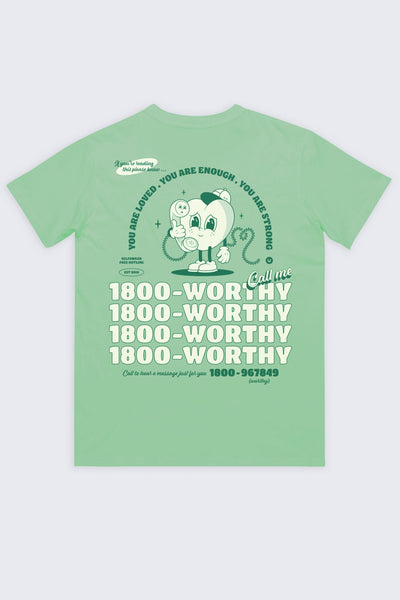 Call Me Worthy Hotline T-Shirt Matcha Shirts Selfawear 