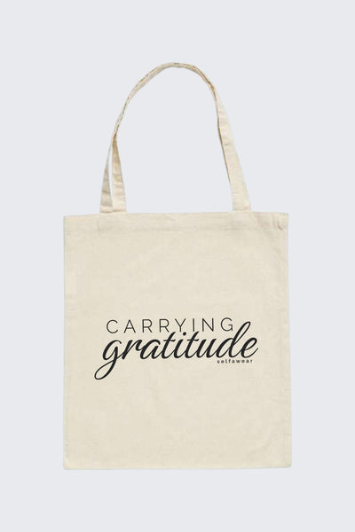 "Carrying gratitude" - Tote Bag Natural Tote Bag Selfawear 