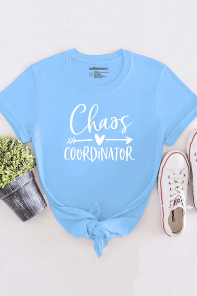 Chaos Coordinator T-Shirt Sky Blue Shirts Selfawear 