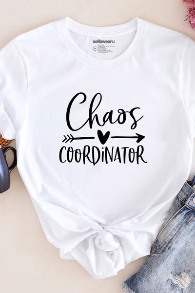 Chaos Coordinator T-Shirt White Shirts Selfawear 