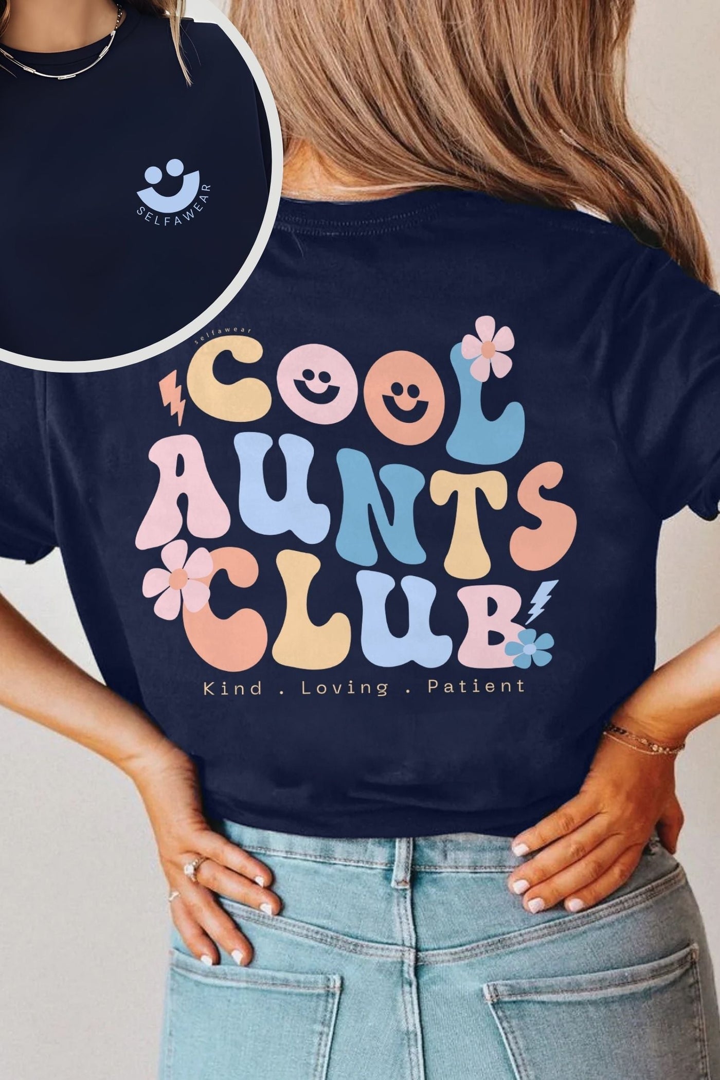 Cool Aunts Club T-Shirt Navy Selfawear®