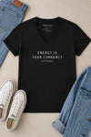 Currency V-Neck T-Shirt Black