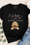 Cute Dog T-Shirt Black