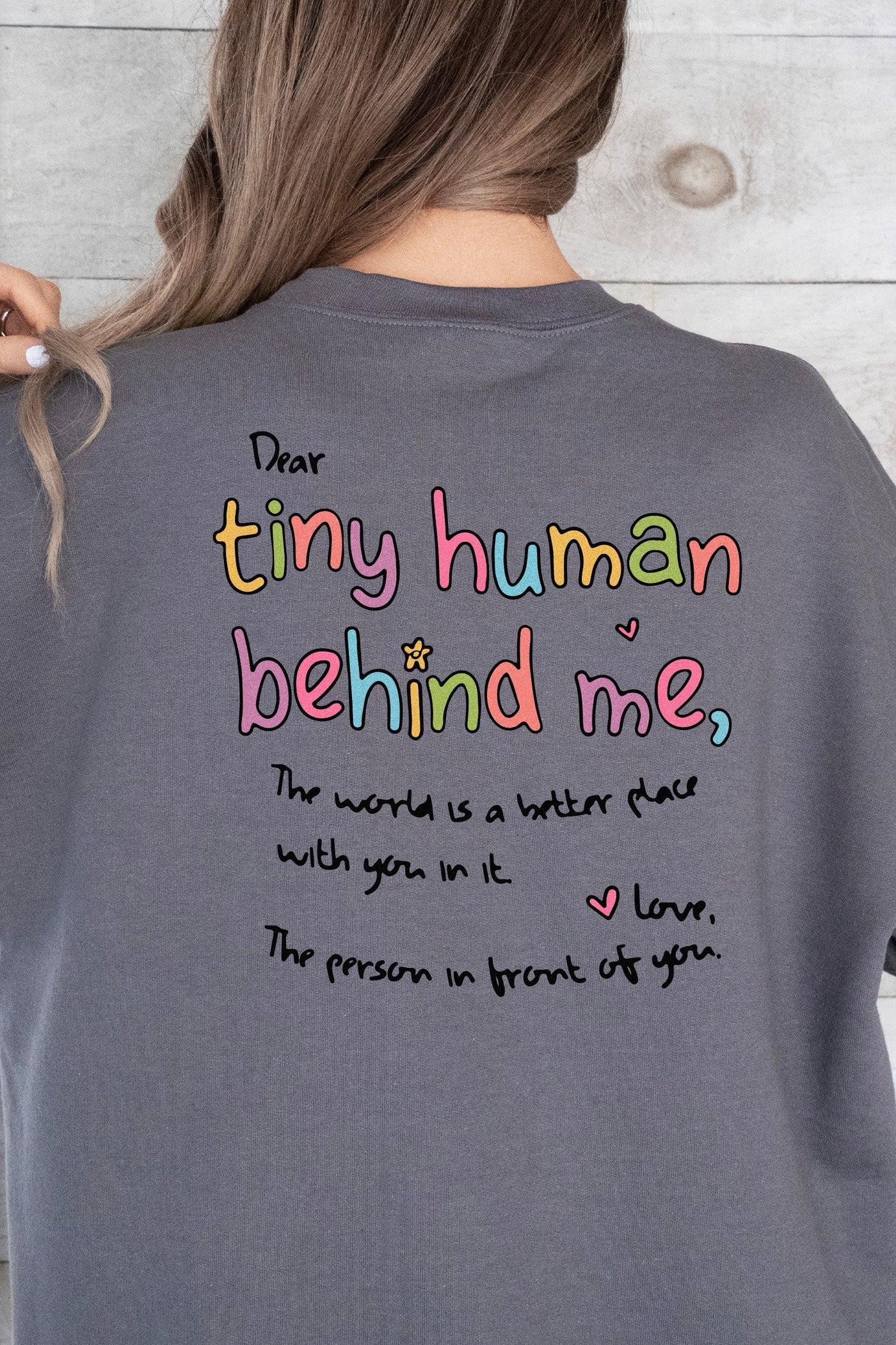 Dear Tiny Human Sweatshirt Charcoal Sweatshirt Selfawear 