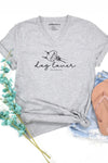 Dog Lover V-Neck T-Shirt Grey