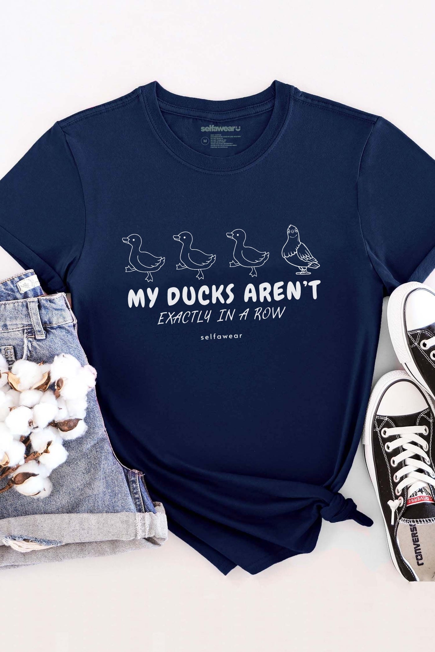 Ducks In A Row T-Shirt Navy Shirts Selfawear 
