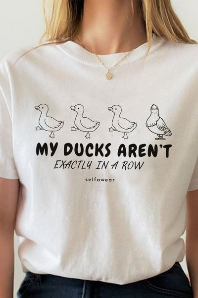 Ducks In A Row T-Shirt White Shirts Selfawear 