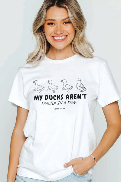 Ducks In A Row T-Shirt White Shirts Selfawear 