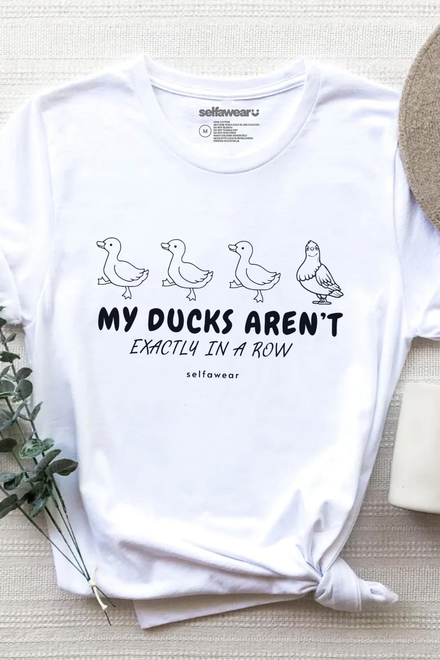 Ducks In A Row T-Shirt White Shirts Selfawear 
