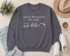 Easily Distracted by Cats Sweatshirt Charcoal