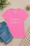 Easily Distracted by Cats V-Neck T-Shirt Pink