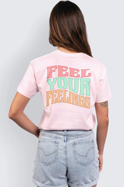 Feel Your Feelings T-Shirt Pale Pink Shirts Selfawear 