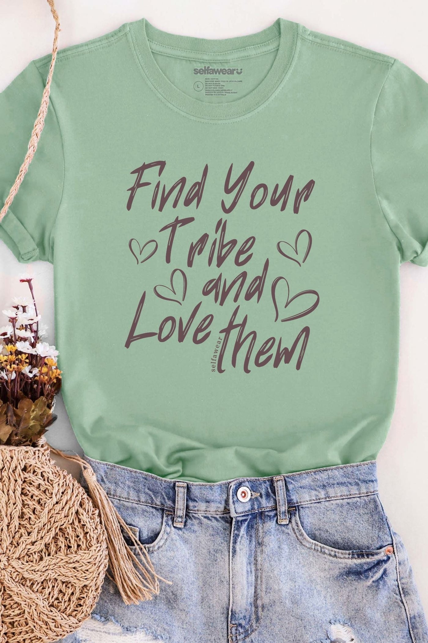 Find Your Tribe T-Shirt Matcha Shirts Selfawear 