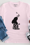 Floral Bunny T-Shirt Pale Pink