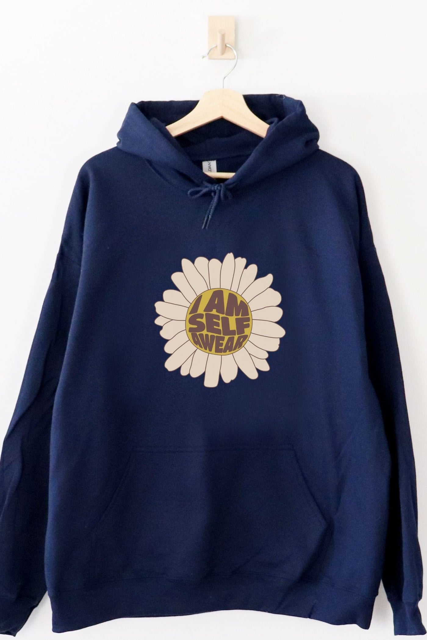 Flower Hoodie Navy Hoodie Selfawear 