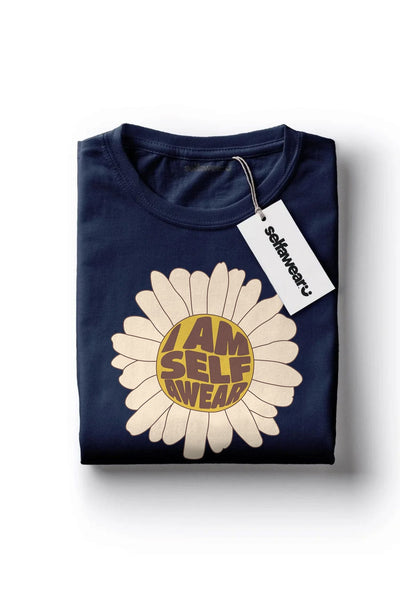 Flower T-Shirt Navy Shirts Selfawear 
