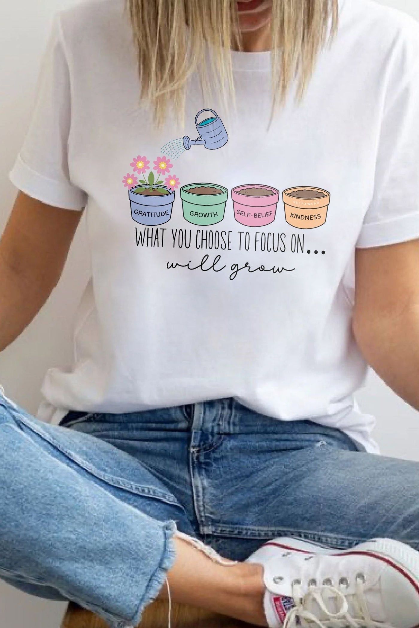Focus T-Shirt White Shirts Selfawear 