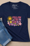 Follow The Sun V-Neck T-Shirt Navy