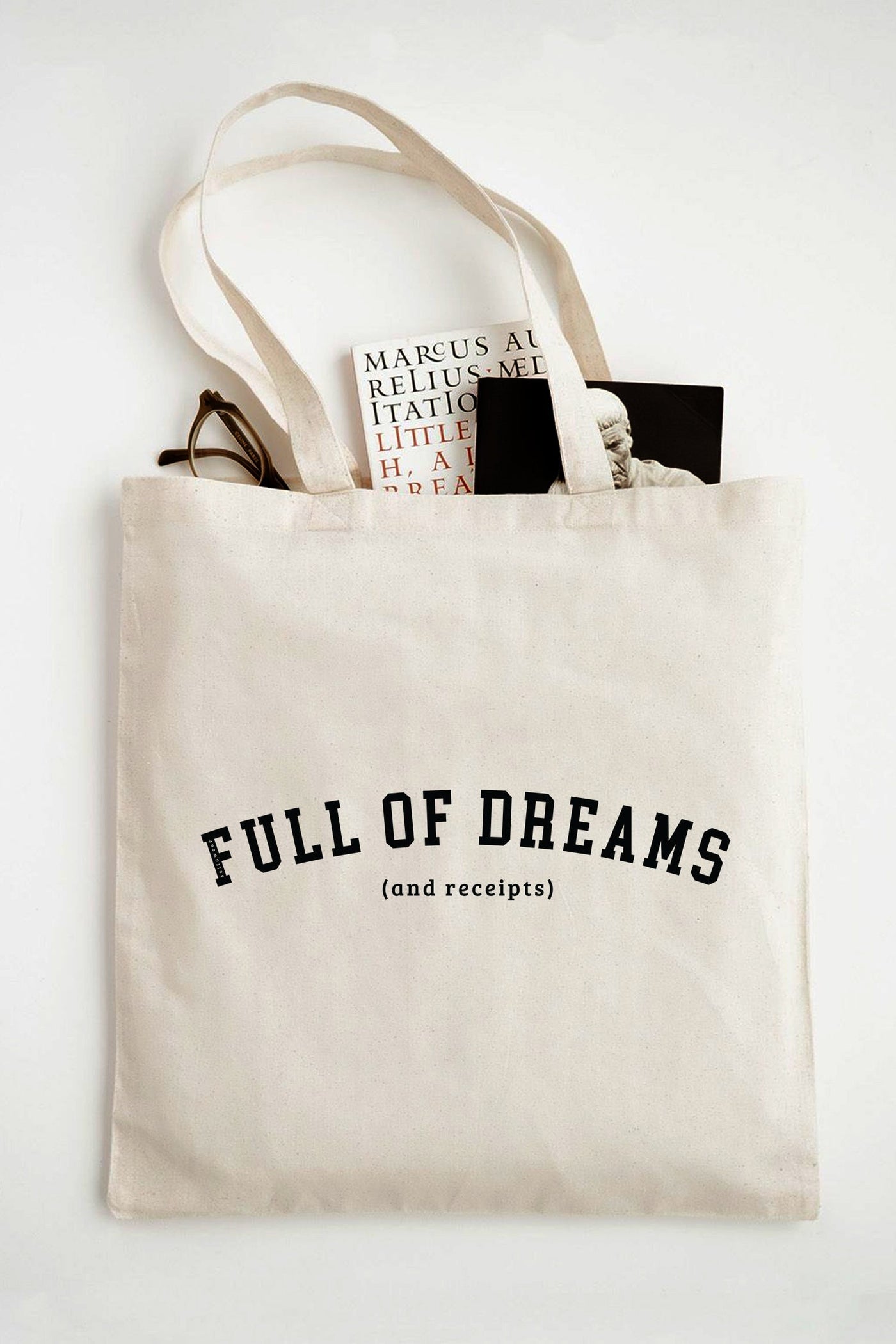 "Full of dreams (and receipts)" - Tote Bag Natural Tote Bag Selfawear 