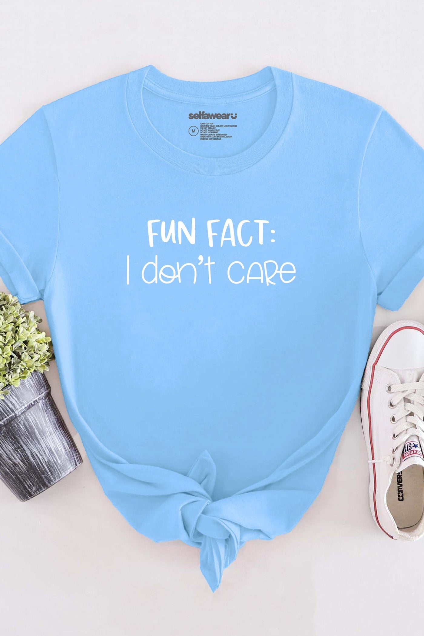 Fun Fact T-Shirt Sky Blue Shirts Selfawear 