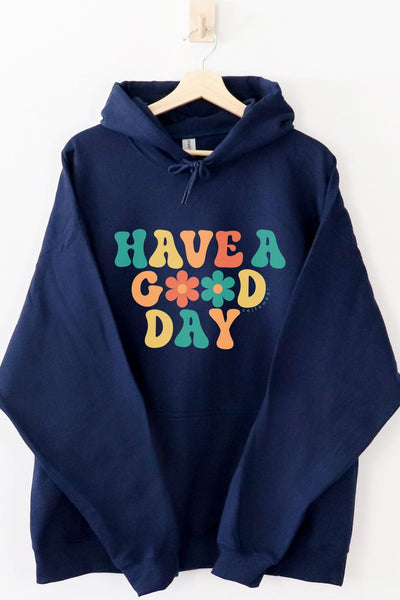 Good Day Hoodie Navy Hoodie Selfawear 