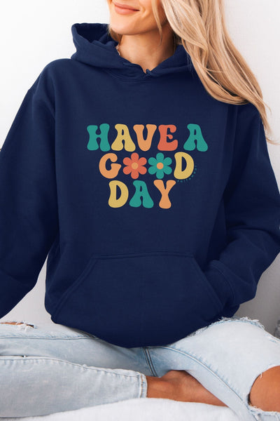 Good Day Hoodie Navy Hoodie Selfawear 