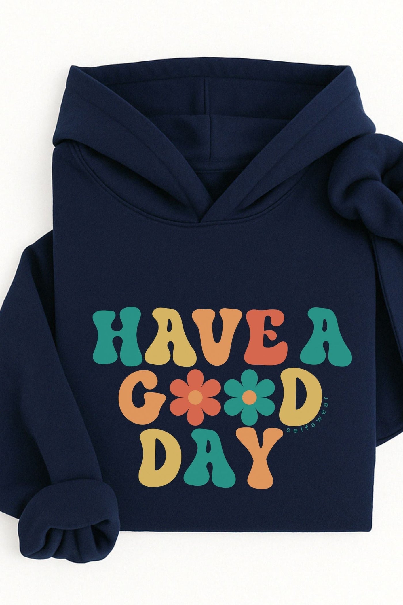 Good Day Hoodie Navy Hoodie Selfawear 