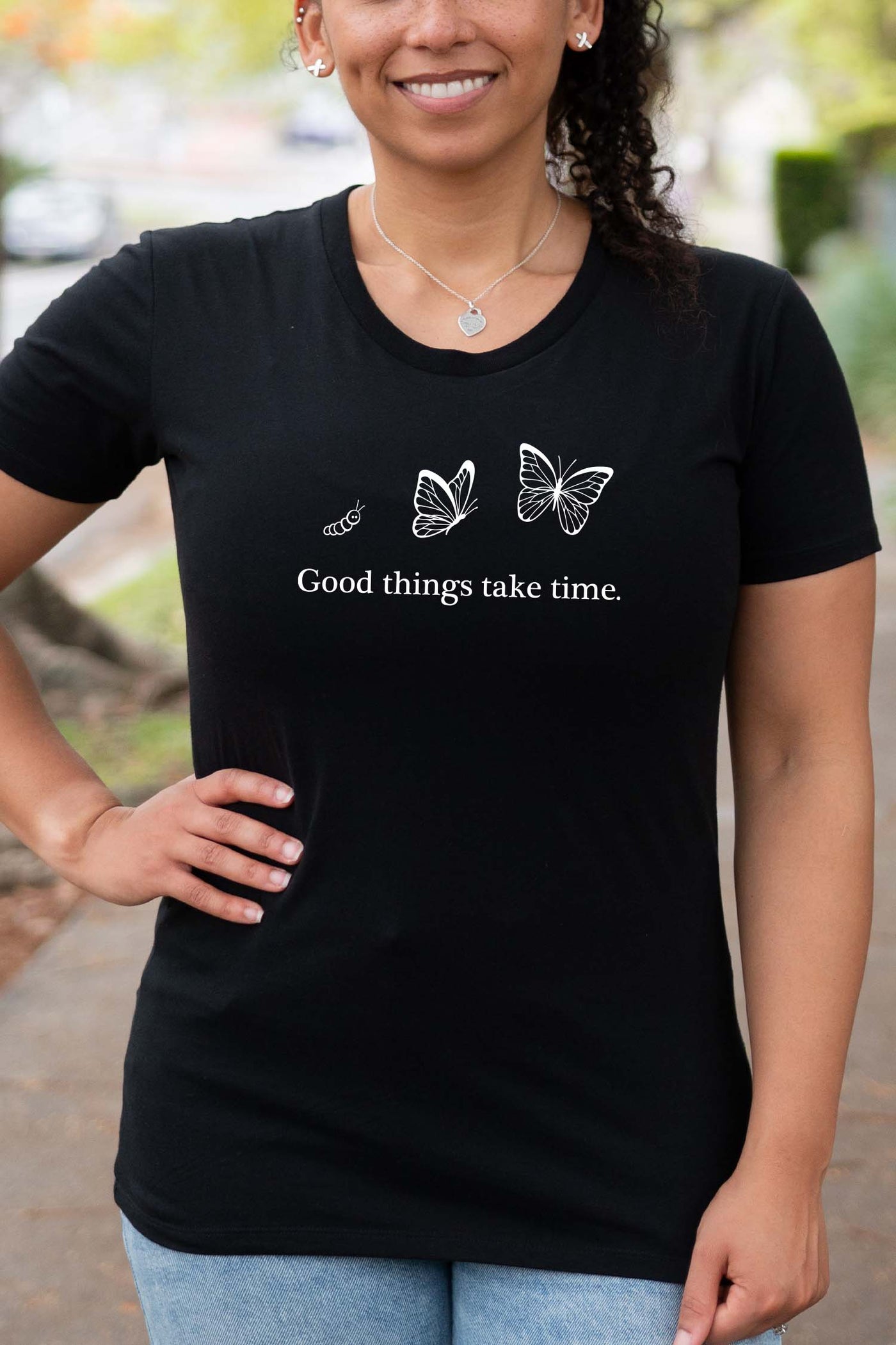 Good Things Take Time T-Shirt Black Shirts Selfawear 