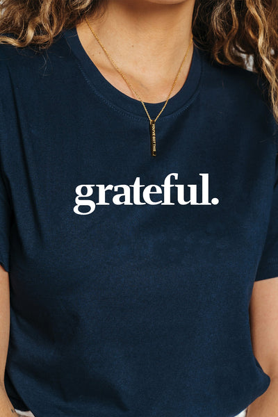 Grateful. T-Shirt Navy Shirts Selfawear 