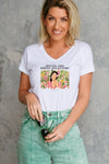 Gratitude V-Neck T-Shirt White