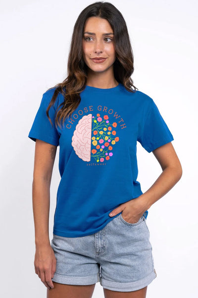 Growth Begins from Within T-Shirt Royal Blue Shirts Selfawear 