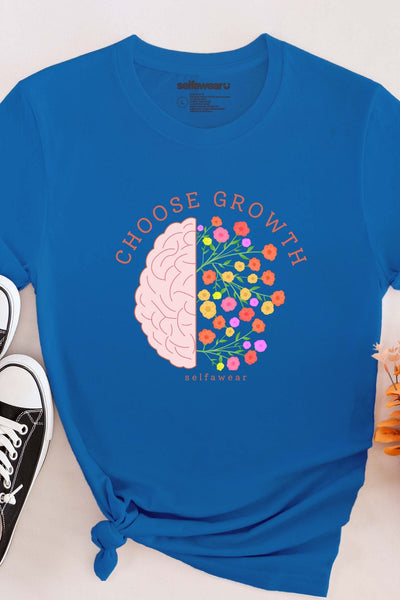 Growth Begins from Within T-Shirt Royal Blue Shirts Selfawear 