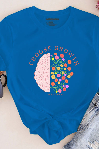 Growth Begins from Within T-Shirt Royal Blue Shirts Selfawear 