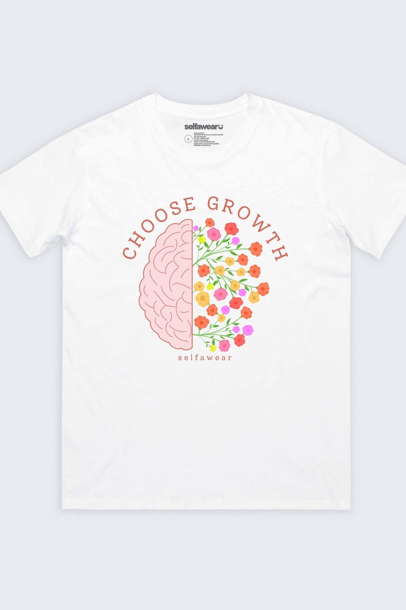 Growth Begins from Within T-Shirt White Shirts Selfawear 